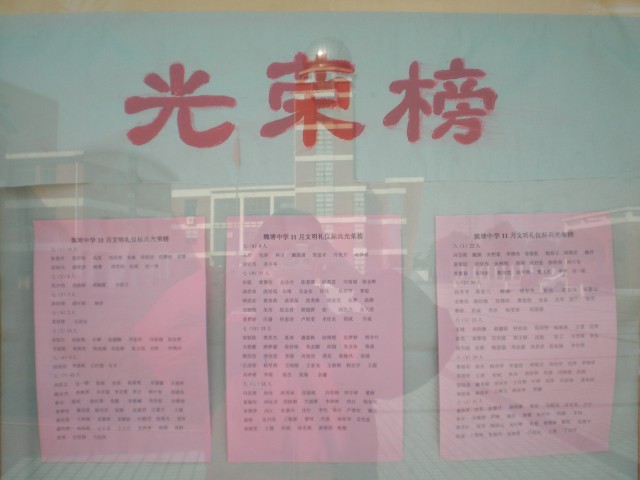 魏塘中学开展学生评先进系列活动
